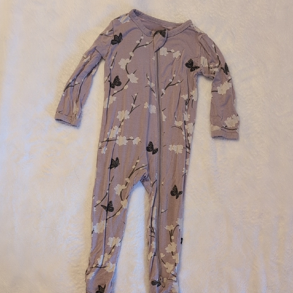 Kyte Baby Cherry Blossom Zippered Footy